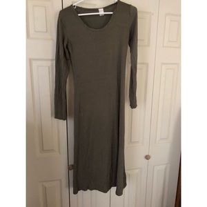 Olive green maxi dress